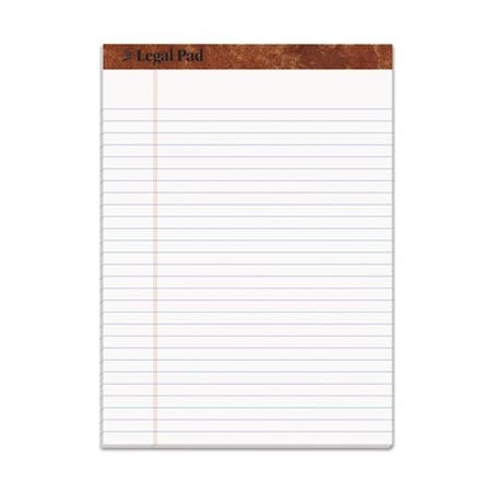 Tops Products TOPS, inTHE LEGAL PADin PERFORATED PADS, WIDE/LEGAL RULE, 8.5 X 11.75, WHITE, 50 SHEETS 75330